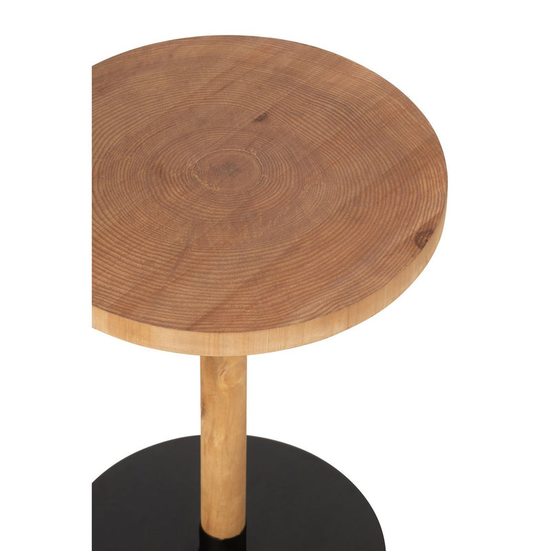 J-Line Set Van 2 Bijzettafel Ron Mdf/Dennenhout Naturel Zwart - Chic Choice