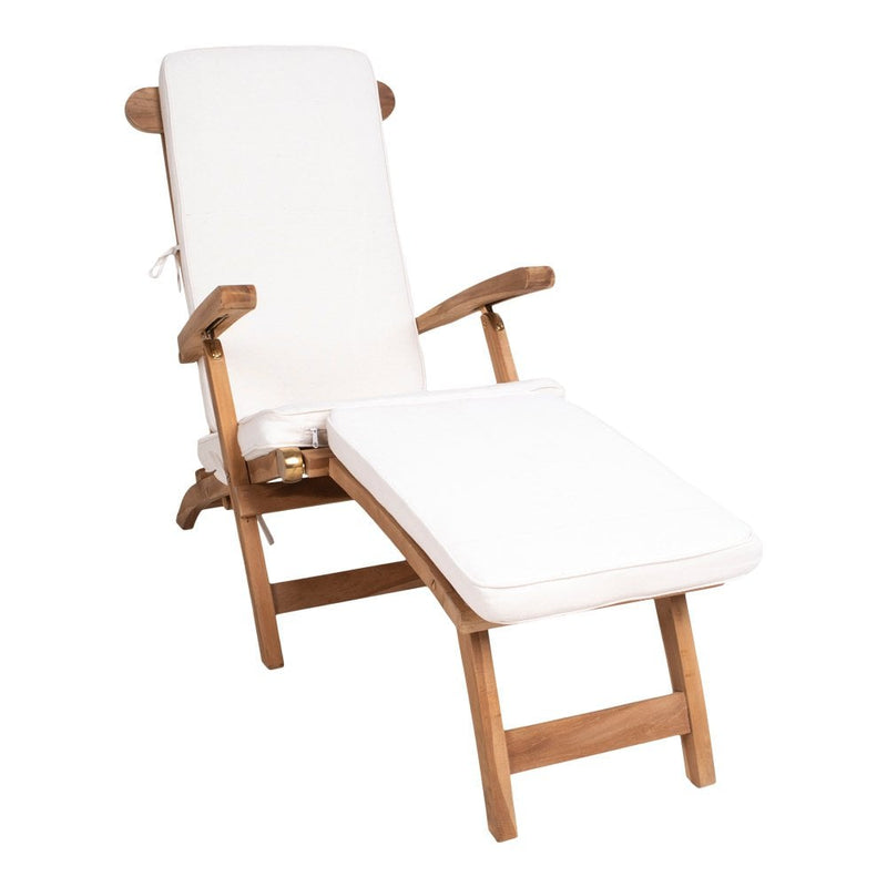 Arrecife Kussen Ligstoel - Wit, Katoen, 197x55x5 cm - Chic Choice