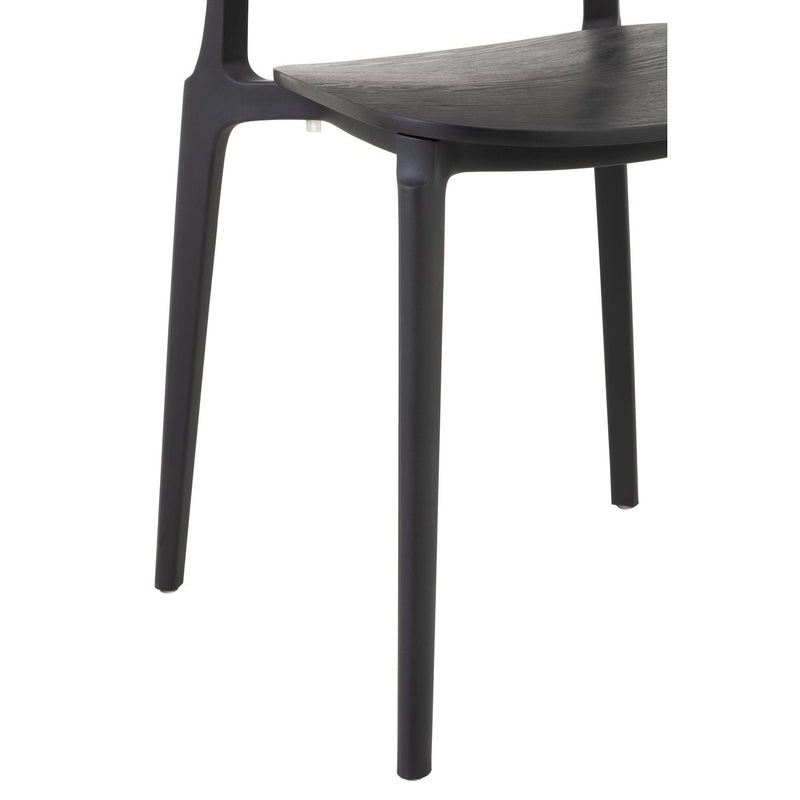 J-Line stoel Basic - kusntstof - zwart - Chic Choice