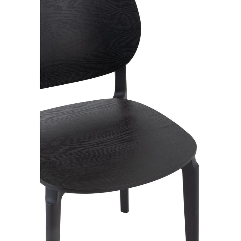 J-Line stoel Basic - kusntstof - zwart - Chic Choice