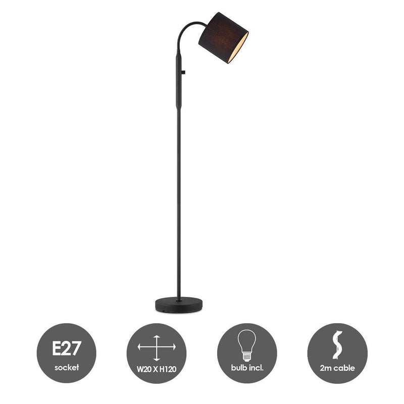 Home Sweet Home Moderne Vloerlamp - Staande Leeslamp - dimbaar - Chic Choice