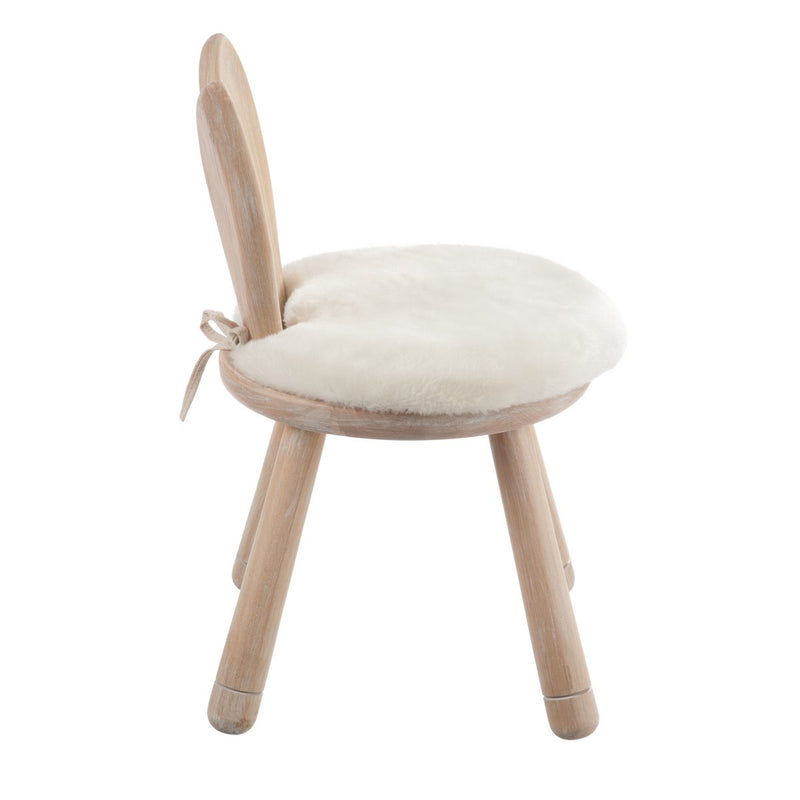 J-Line Kinderstoel Oor Konijn - hout - naturel - Chic Choice