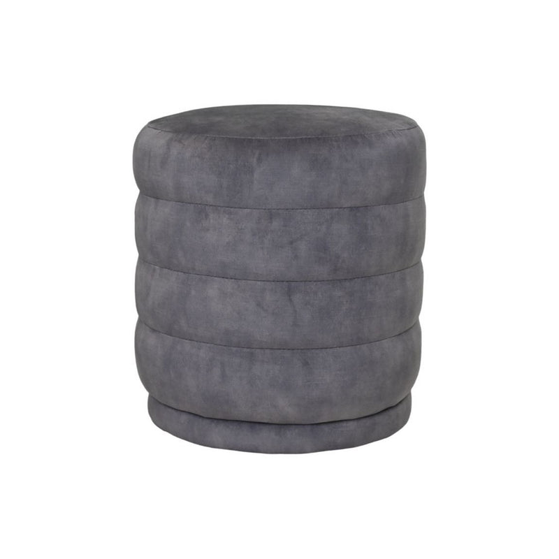 Poefringen - 45x45x40 - Dolfijngrijs - Adore 180 - Fluweel - Chic Choice