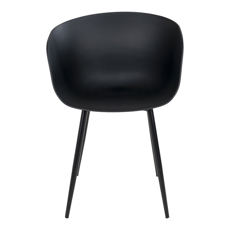 Roda Eetkamerstoel - Zwart, PP/Staal, 53x54,5x79 cm - Set van 2 - Chic Choice