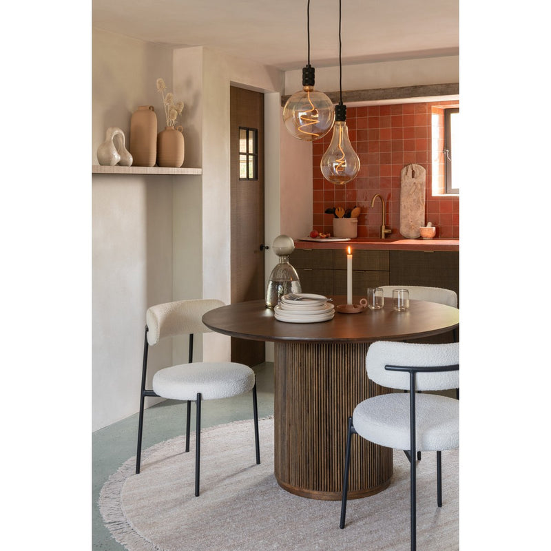 J-Line Vaas Fles+Dop Yara Glas Greige Medium - Chic Choice