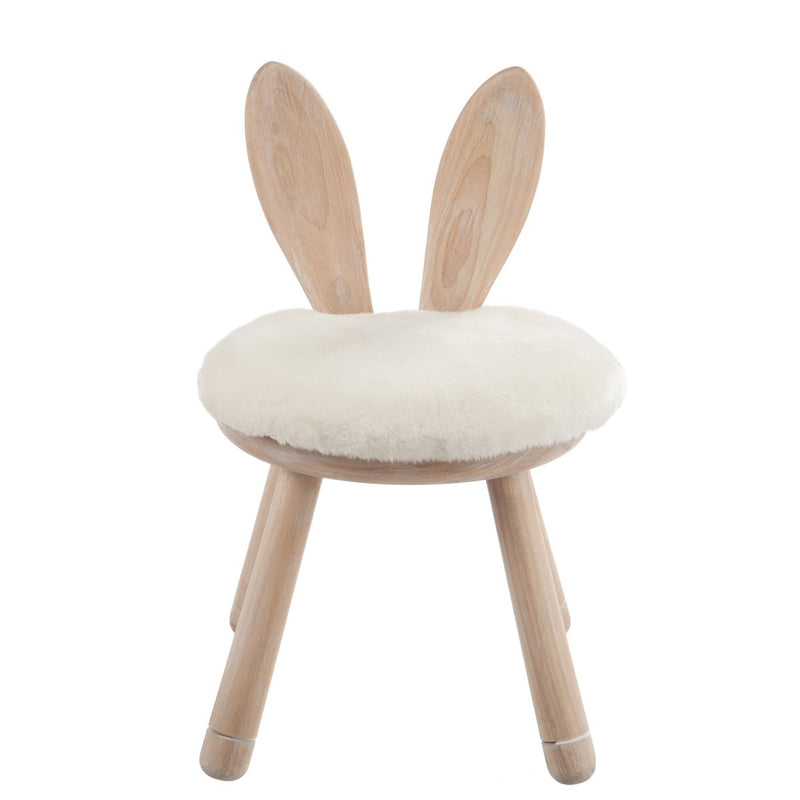 J-Line Kinderstoel Oor Konijn - hout - naturel - Chic Choice