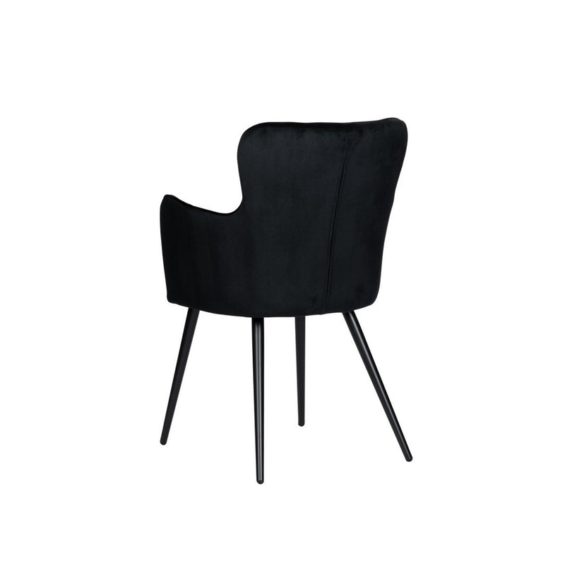 Vleugelstoel zwart (Set van 2) - Chic Choice