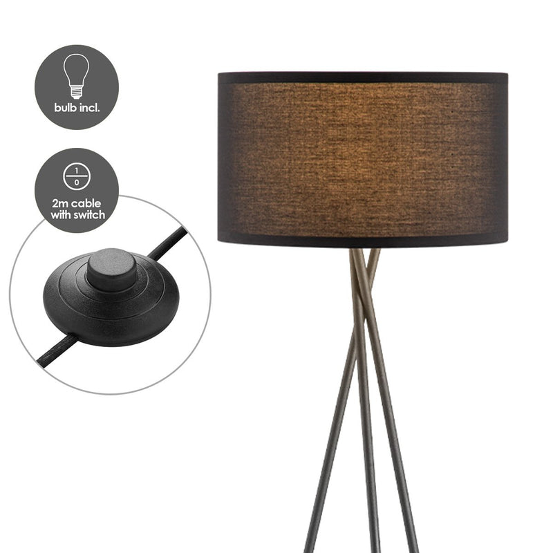 💡🖤 Moderne Vloerlamp met LED – Stijlvol, Functioneel en Sfeervol