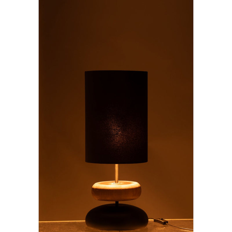 J-Line Lampe Jade Ijzer/Dennenhout Zwart/Naturel - Chic Choice