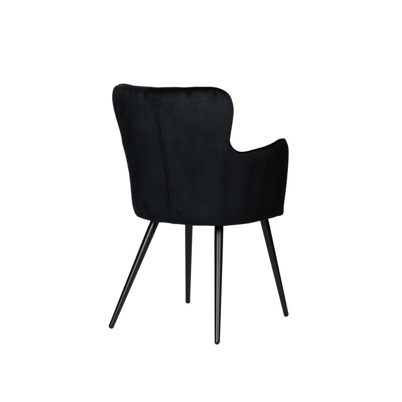 Vleugelstoel zwart (Set van 2) - Chic Choice