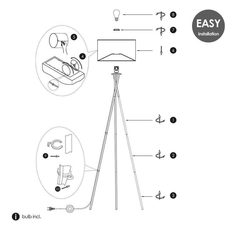 💡🖤 Moderne Vloerlamp met LED – Stijlvol, Functioneel en Sfeervol