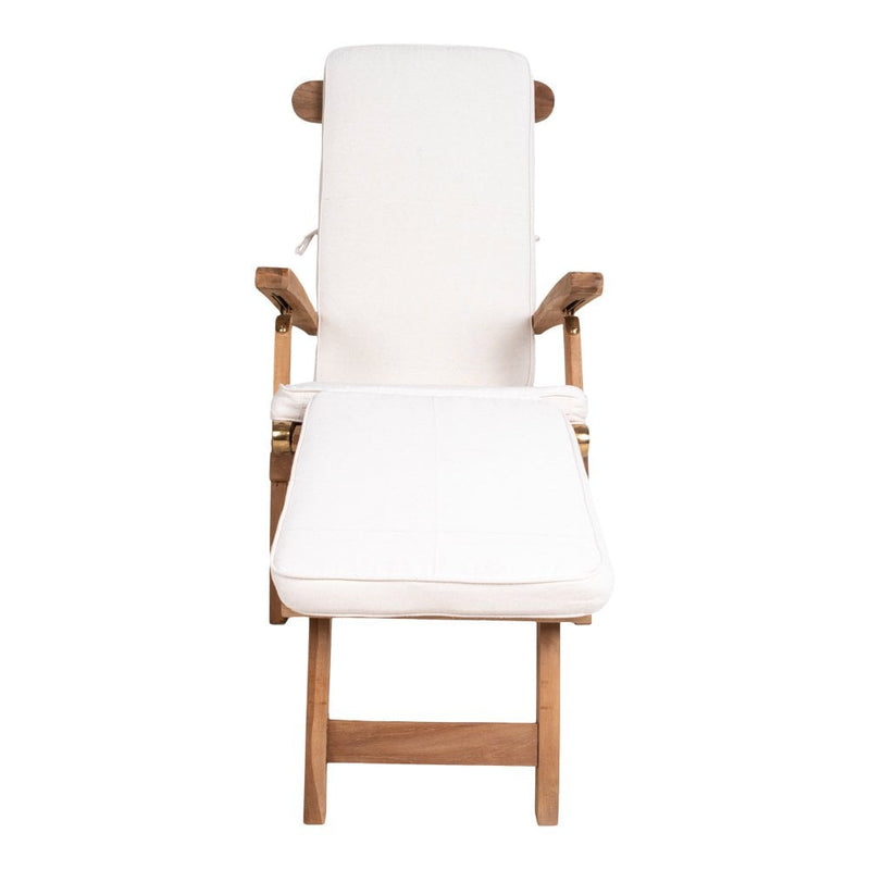 Arrecife Kussen Ligstoel - Wit, Katoen, 197x55x5 cm - Chic Choice