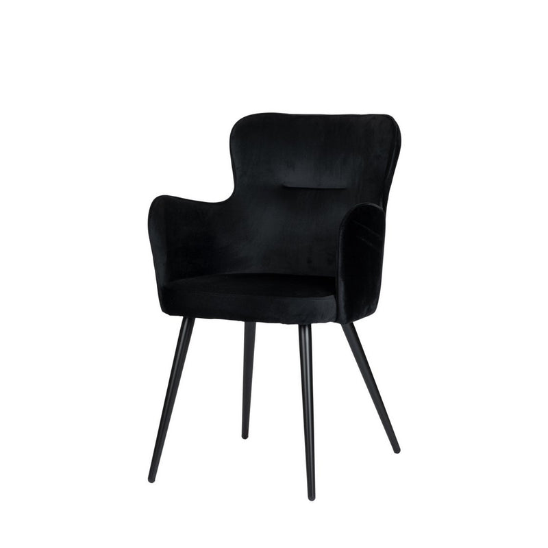 Vleugelstoel zwart (Set van 2) - Chic Choice