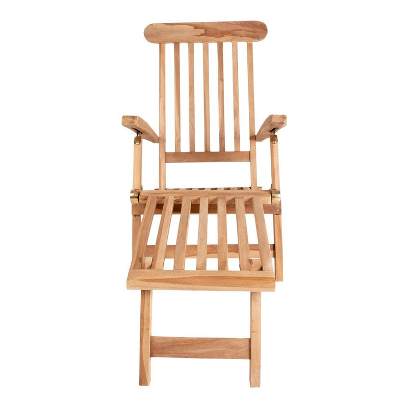 Arrecife Teakhouten ligstoel - Natuurlijk, Teak, 150x60x95 cm - Chic Choice