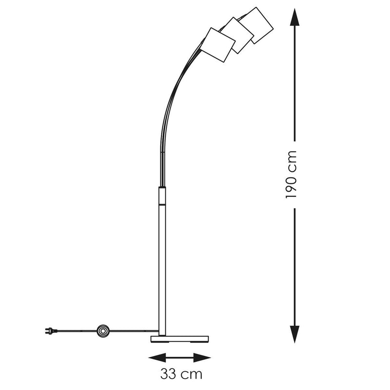 Home Sweet Home Moderne Vloerlamp - Staande Lamp - 3-lampenkapp - Chic Choice
