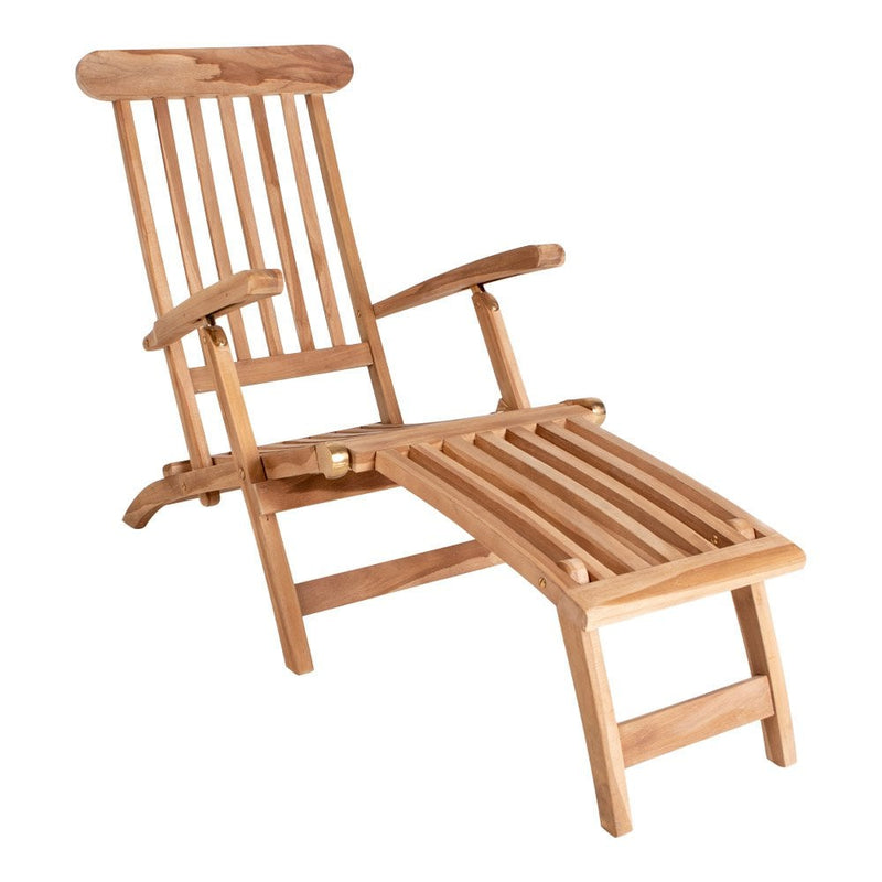 Arrecife Teakhouten ligstoel - Natuurlijk, Teak, 150x60x95 cm - Chic Choice