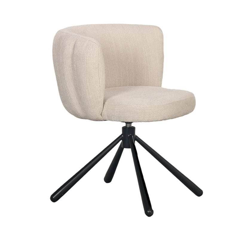 Schelp Draaistoel Beige - Chic Choice
