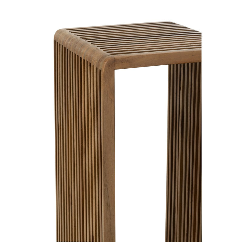 J-Line bijzetafel Kubus Gerecycleerd Teak - hout naturel - Chic Choice
