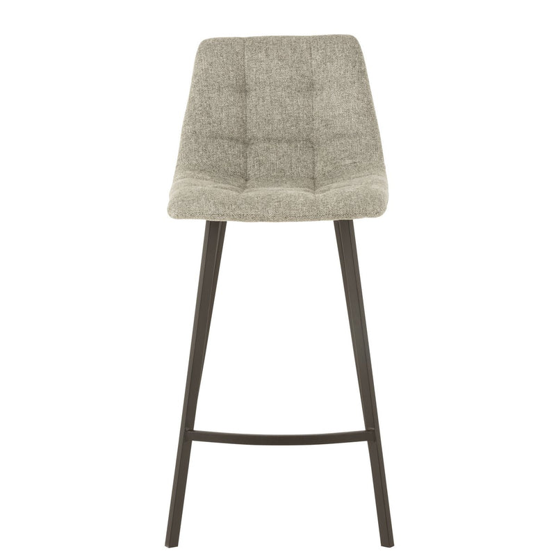 J-Line barstoel Stephane - textiel/metaal - grijs - Chic Choice