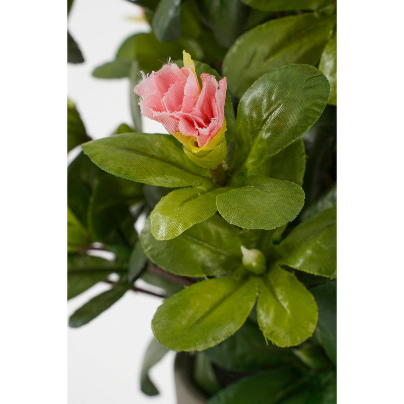 Azalea Kunstplant in Bloempot Stan - H31 x Ø26 cm - Perzik - Chic Choice