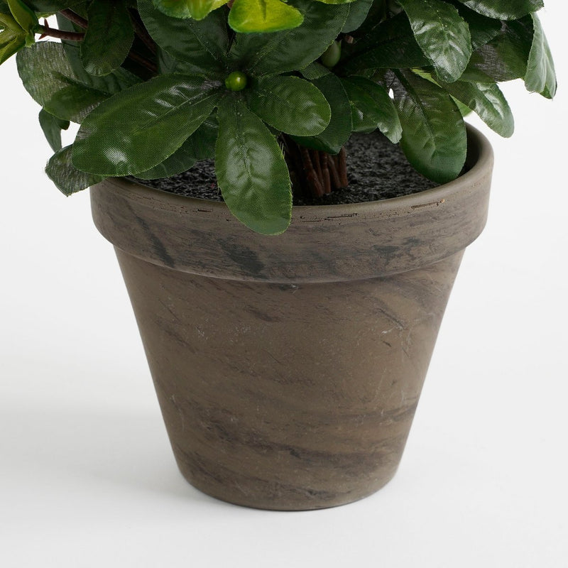Azalea Kunstplant in Bloempot Stan - H31 x Ø26 cm - Wit - Chic Choice