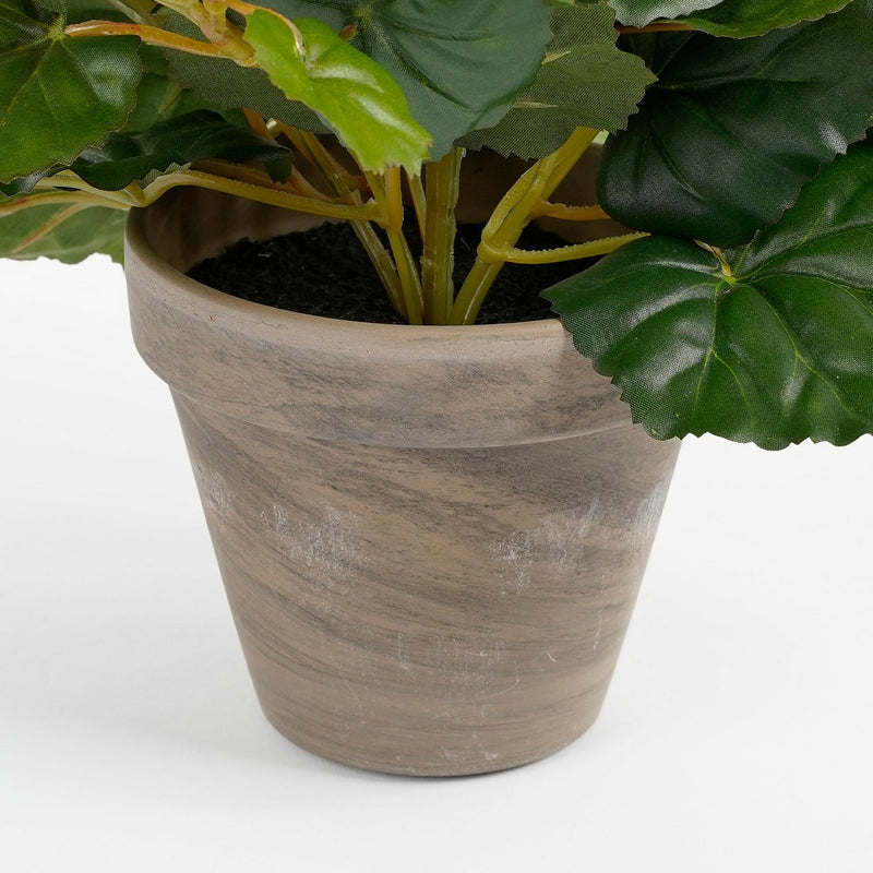 Begonia Kunstplant in Bloempot Stan - H30 x Ø25 cm - Wit - Chic Choice