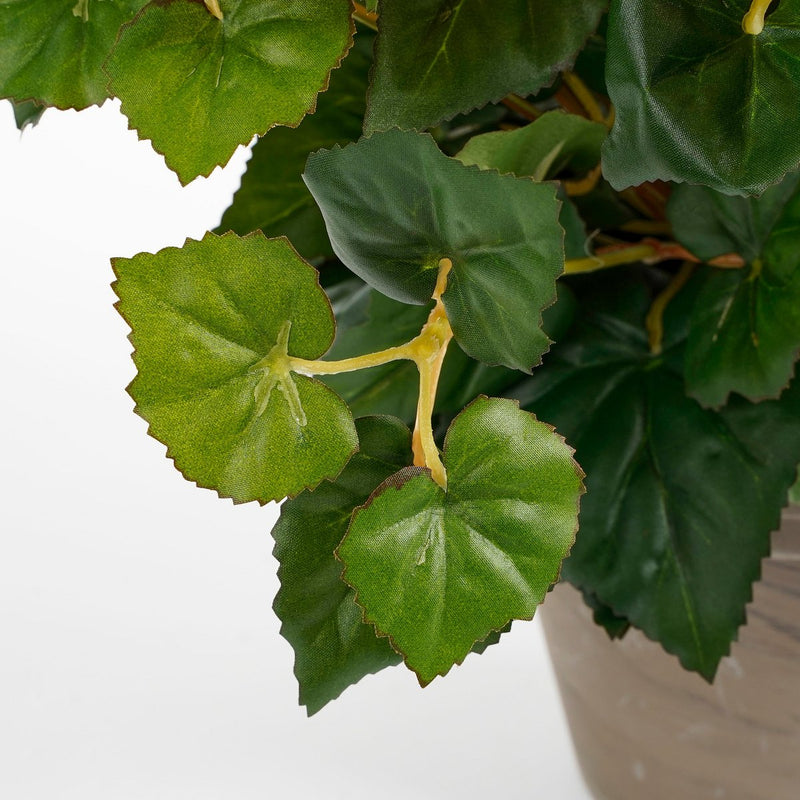 Begonia Kunstplant in Bloempot Stan - H37 x Ø36 cm - Donkerroze - Chic Choice