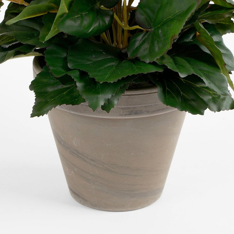 Begonia Kunstplant in Bloempot Stan - H37 x Ø36 cm - Donkerroze - Chic Choice