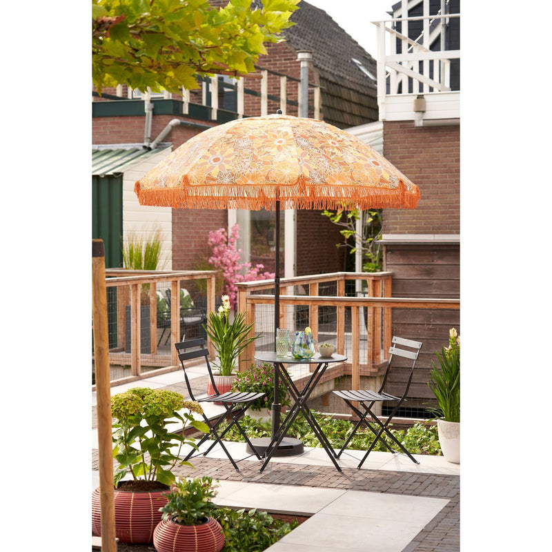 Bloem Parasol - H238 x Ø220 cm - Bruin - Chic Choice