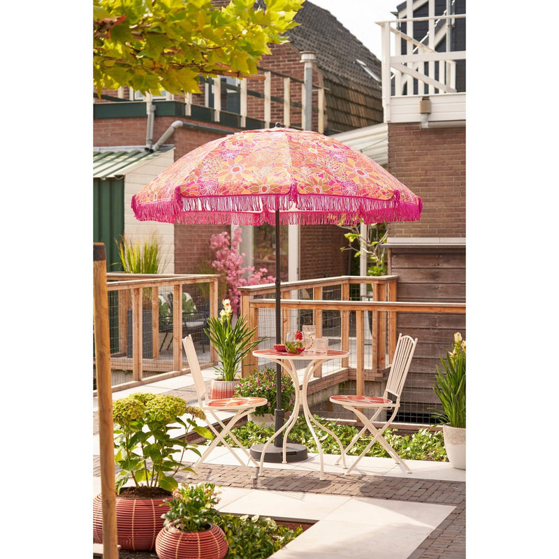 Bloem Parasol - H238 x Ø220 cm - Roze - Chic Choice