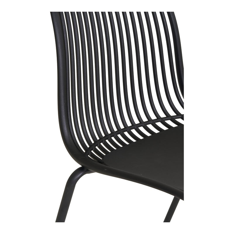 Branson Garden Chair - Zwart, stapelbaar, 55x46,5x82 cm - set van 4 - Chic Choice