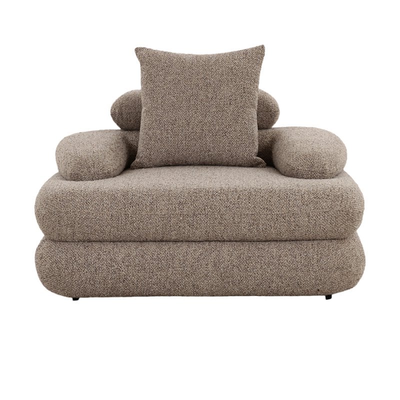 Cairo Loungestoel Sand Boucle - Chic Choice