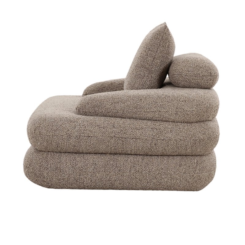 Cairo Loungestoel Sand Boucle - Chic Choice