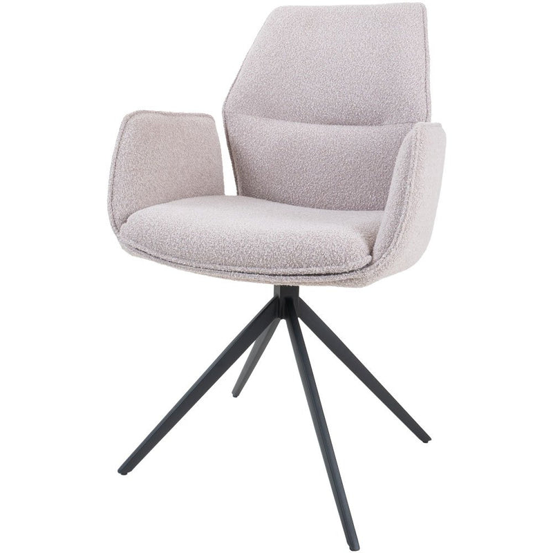 Eetkamerstoel Miley – Bouclé – Naturel - Chic Choice
