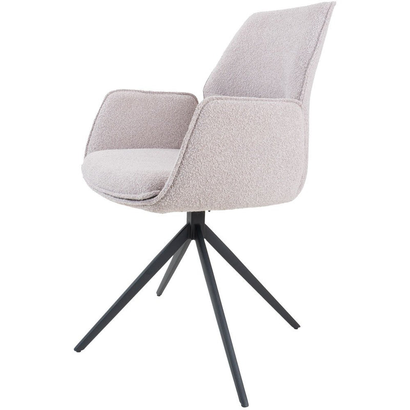 Eetkamerstoel Miley – Bouclé – Naturel - Chic Choice