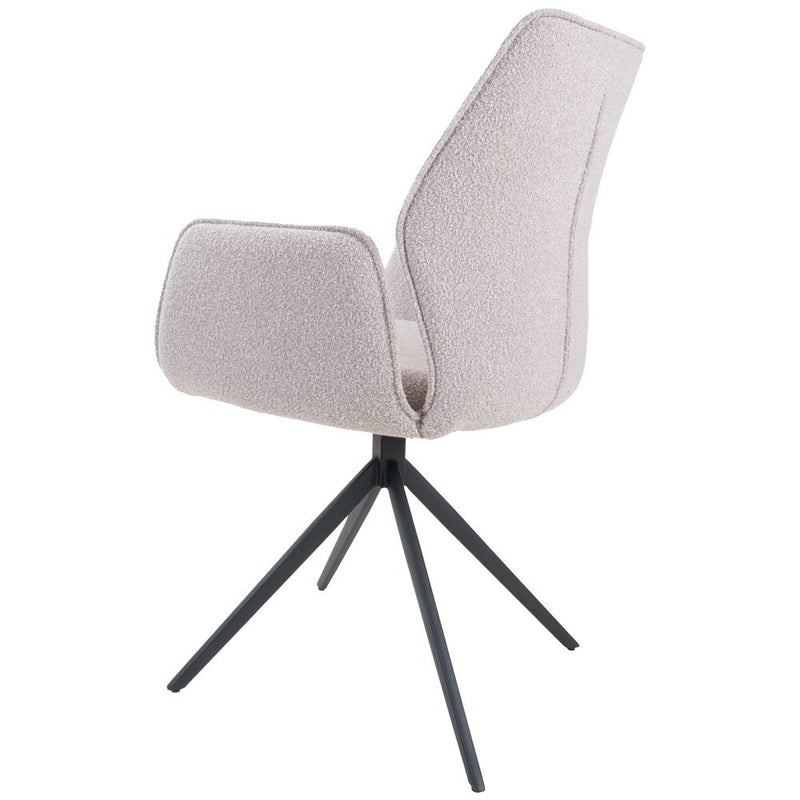 Eetkamerstoel Miley – Bouclé – Naturel - Chic Choice
