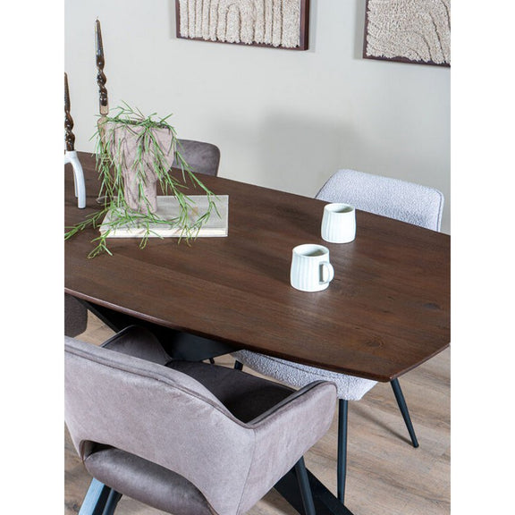 Eettafel Felix – Espresso Mangohout – 190 x 90 cm - Chic Choice