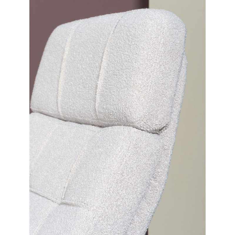 Fauteuil Aiden + Hocker – Bouclé – Naturel - Chic Choice