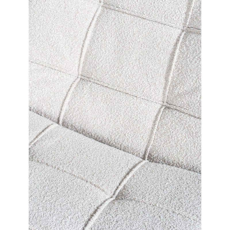 Fauteuil Aiden + Hocker – Bouclé – Naturel - Chic Choice