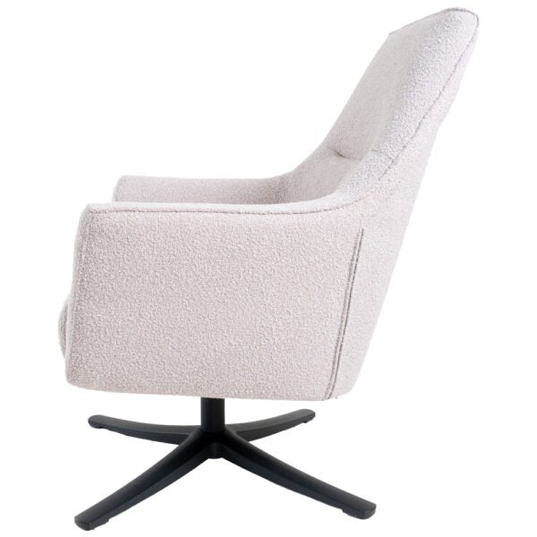 Fauteuil Ties – Bouclé – Naturel - Chic Choice