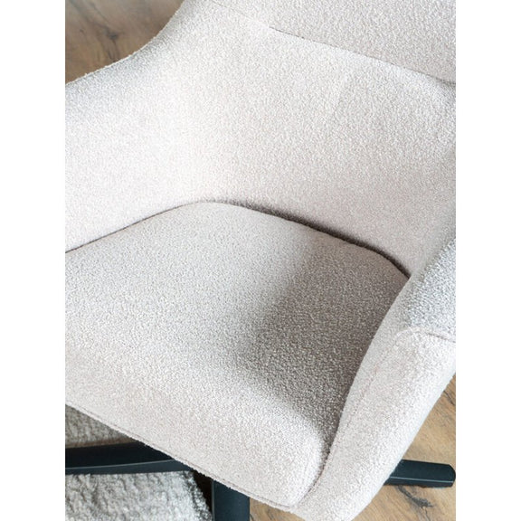 Fauteuil Ties – Bouclé – Naturel - Chic Choice