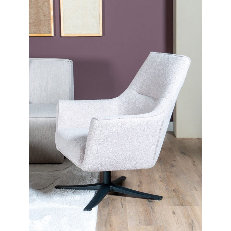 Fauteuil Ties – Bouclé – Naturel - Chic Choice