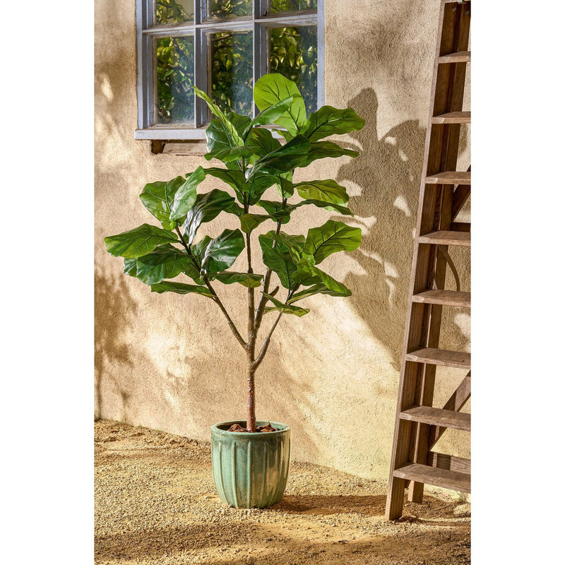 Ficus Lyrata Kunstplant in Pot - H150 x Ø50 cm - Groen - Chic Choice