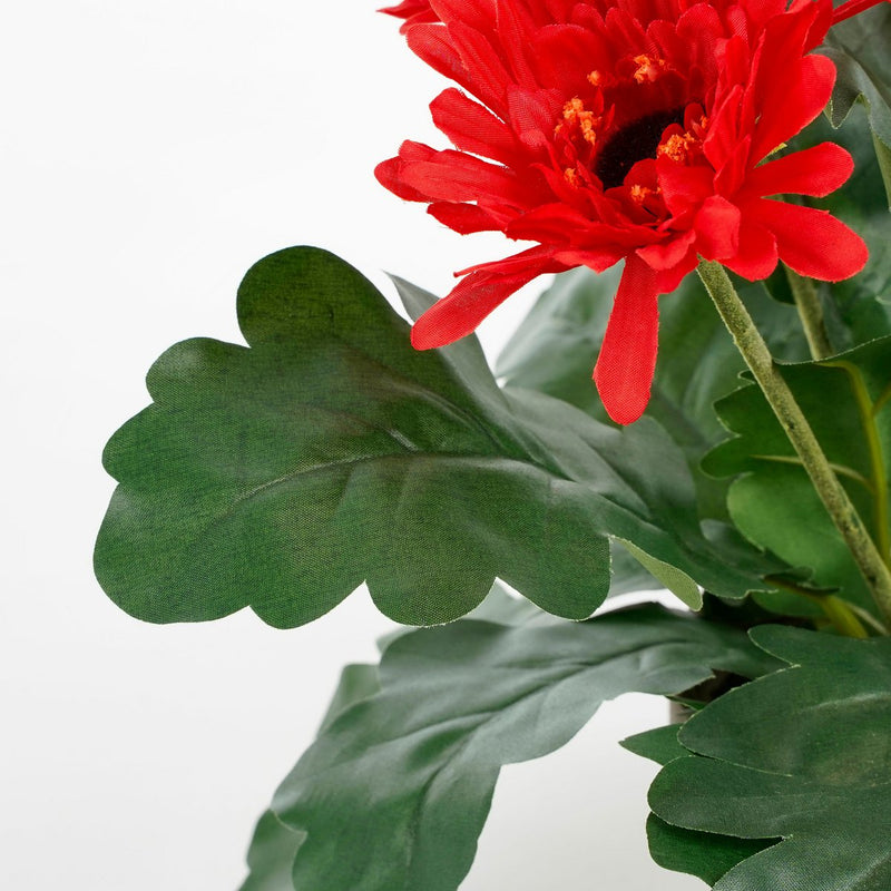 Gerbera Kunstplant in Bloempot Stan - H35 x Ø30 cm - Rood - Chic Choice