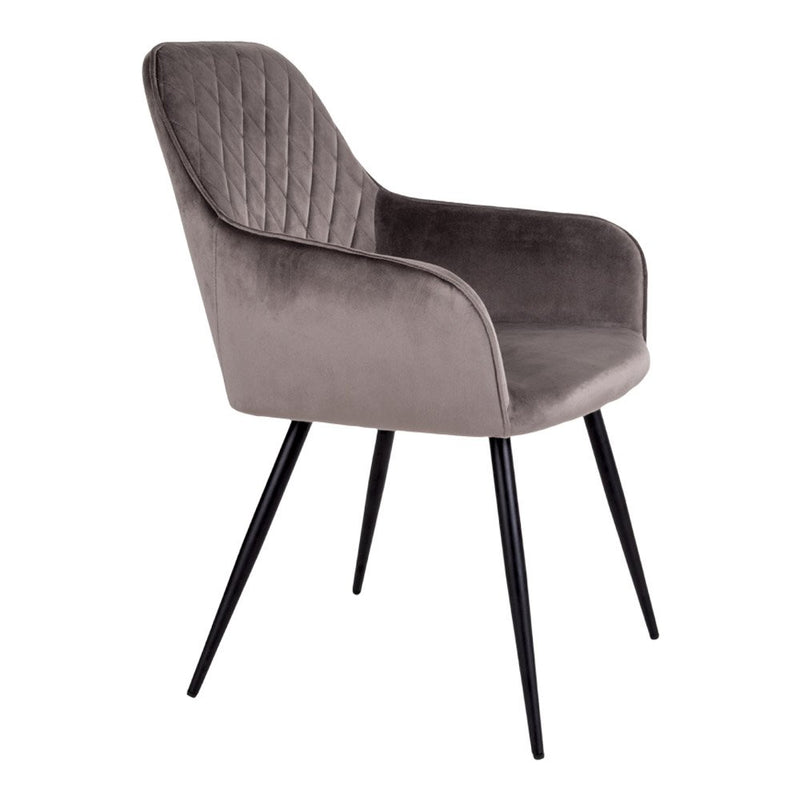 Harbo Eetkamerstoel - Fluweel, Staal, Lichtbruin - Set van 2 - Chic Choice