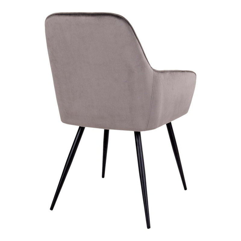 Harbo Eetkamerstoel - Fluweel, Staal, Lichtbruin - Set van 2 - Chic Choice