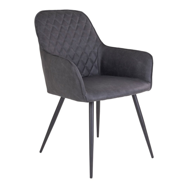 Harbo Eetkamerstoel - PU, Staal, Grijs - Set van 2 - Chic Choice