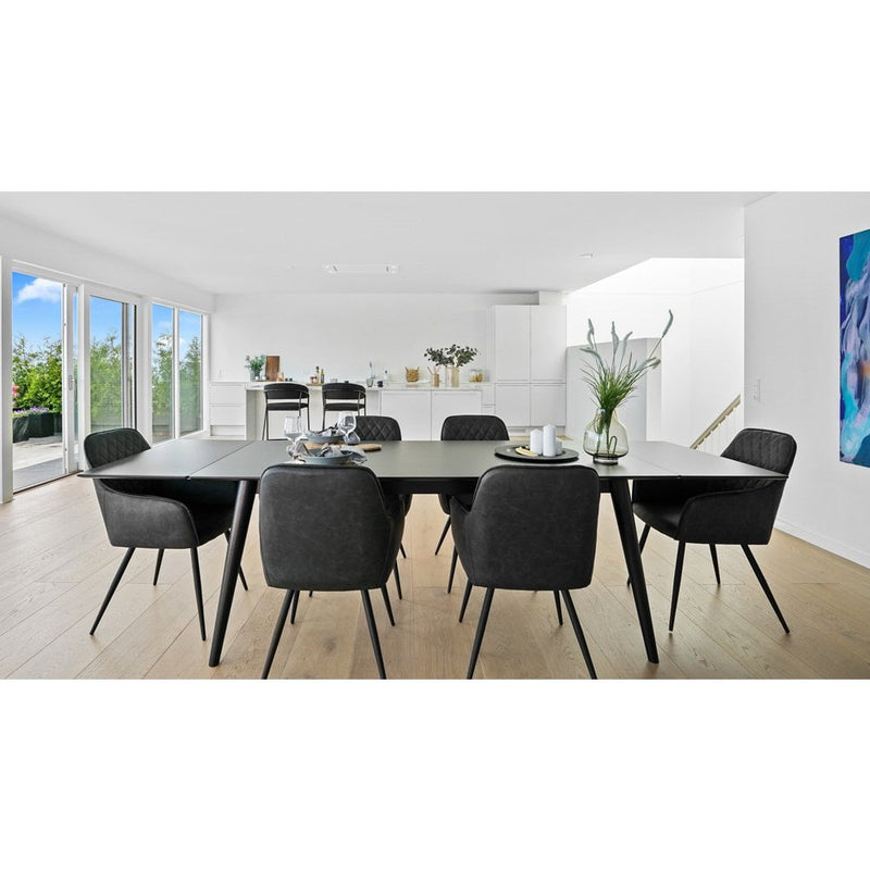 Harbo Eetkamerstoel - PU, Staal, Grijs - Set van 2 - Chic Choice