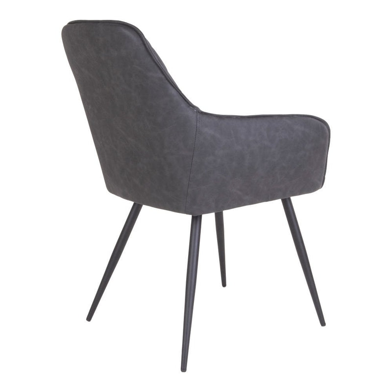 Harbo Eetkamerstoel - PU, Staal, Grijs - Set van 2 - Chic Choice
