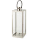 J-Line Lantaarn Vierkant Metaal/Glas Zilver - Chic Choice